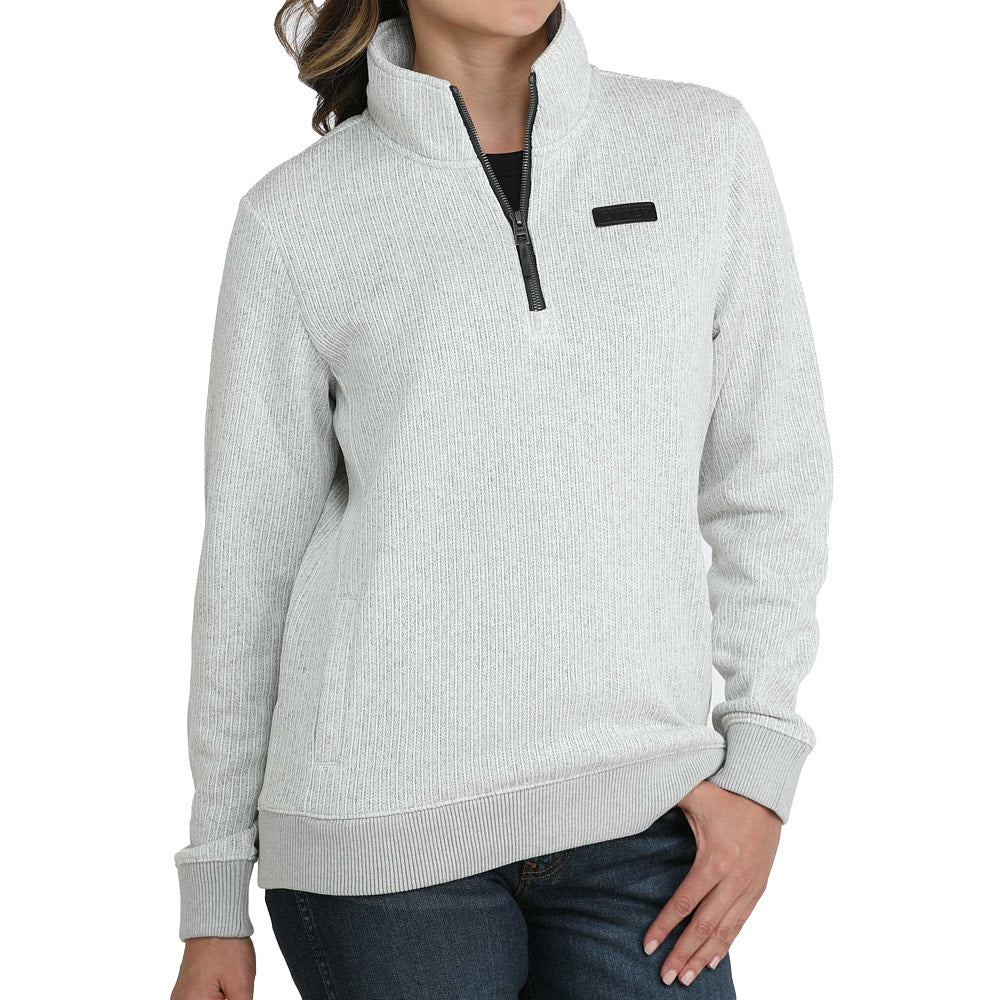 まるまる　チャコールグレーS Cinch Women's Grey 1/4 Zip Pull Over