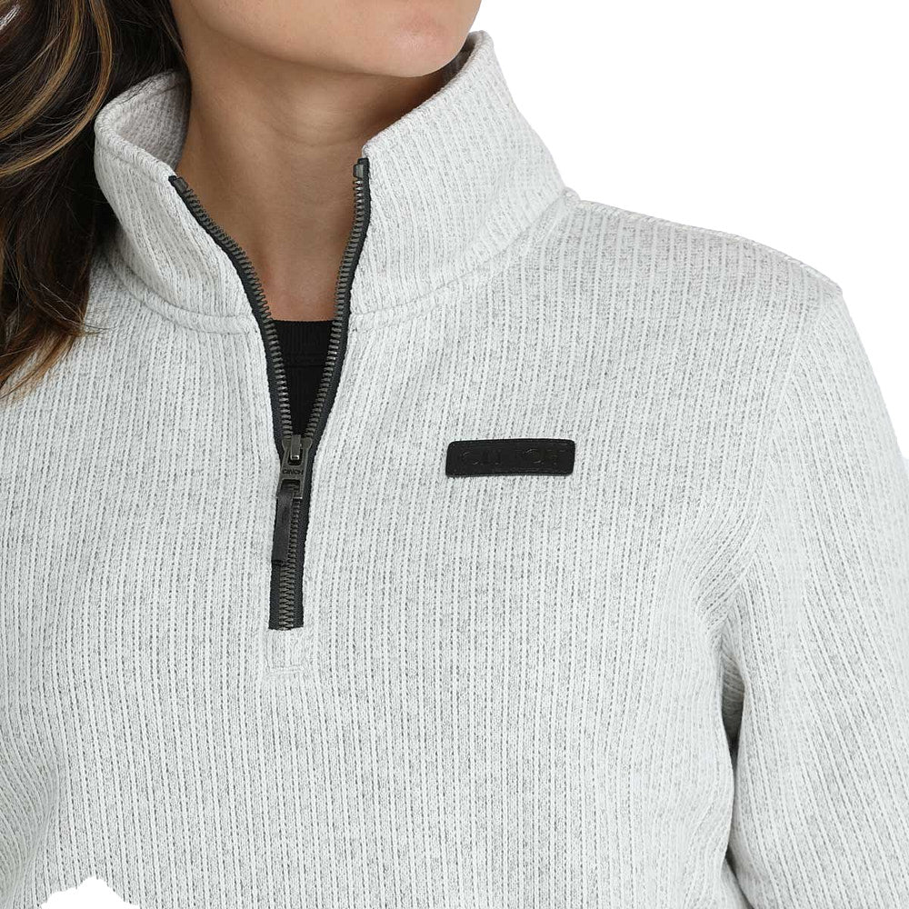 Cinch Women's Grey 1/4 Zip Pull Over