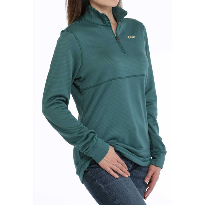 Cinch Women's Teal 1/4 Zip Pullover
