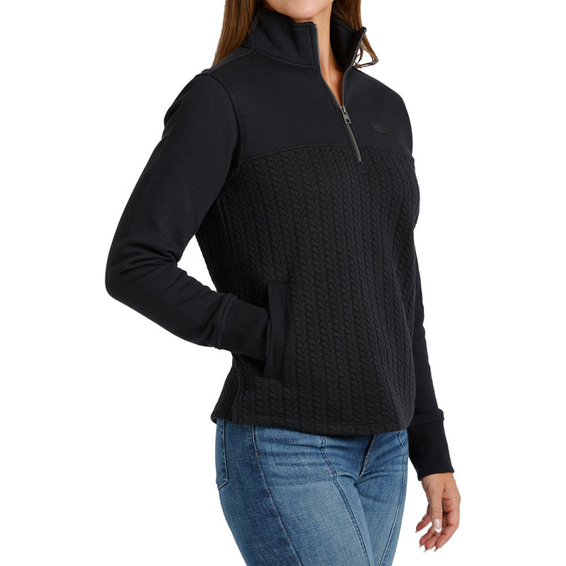 Cinch Women's Black 1/4 Zip Pullover
