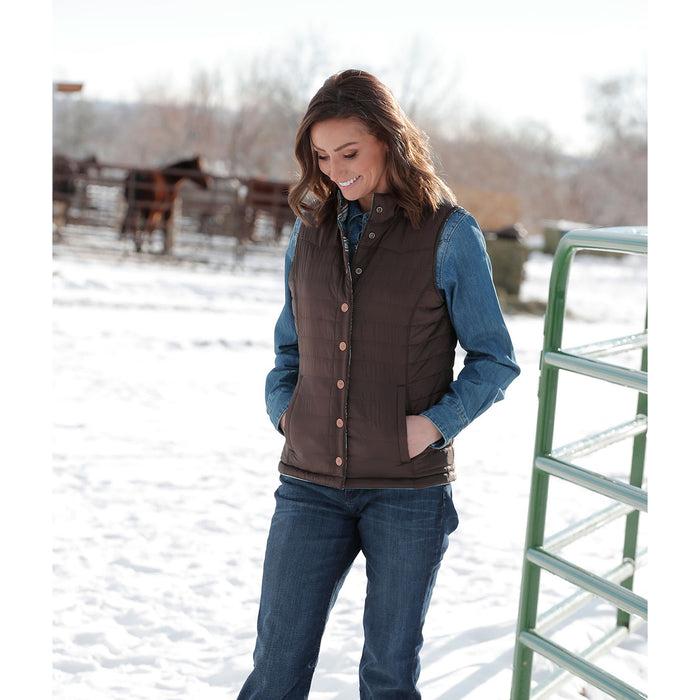 Cinch Women's Brown Reversible Vest