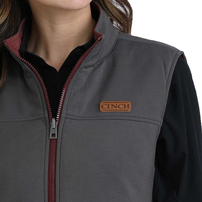 Cinch Women's Burgundy Reversible Vest