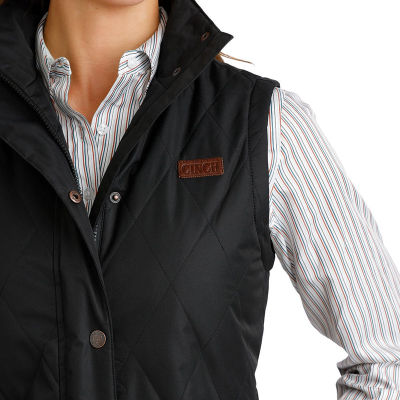 Cinch Women's Black Quilted Barn Vest