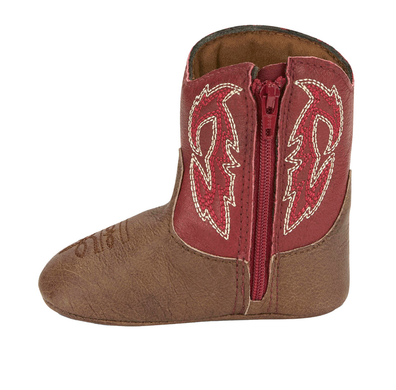 Justin Boot Company Infant Cognac Baby Canter Leather Boots