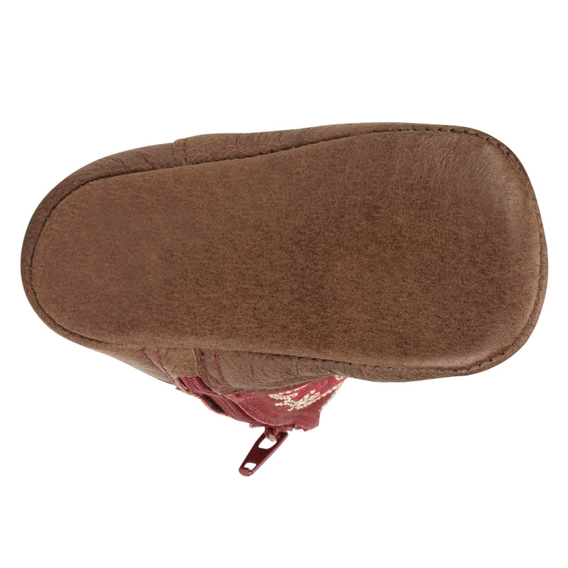 Justin Boot Company Infant Cognac Baby Canter Leather Boots