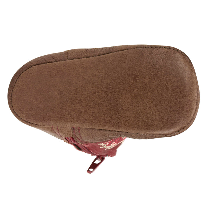 Justin Boot Company Infant Cognac Baby Canter Leather Boots