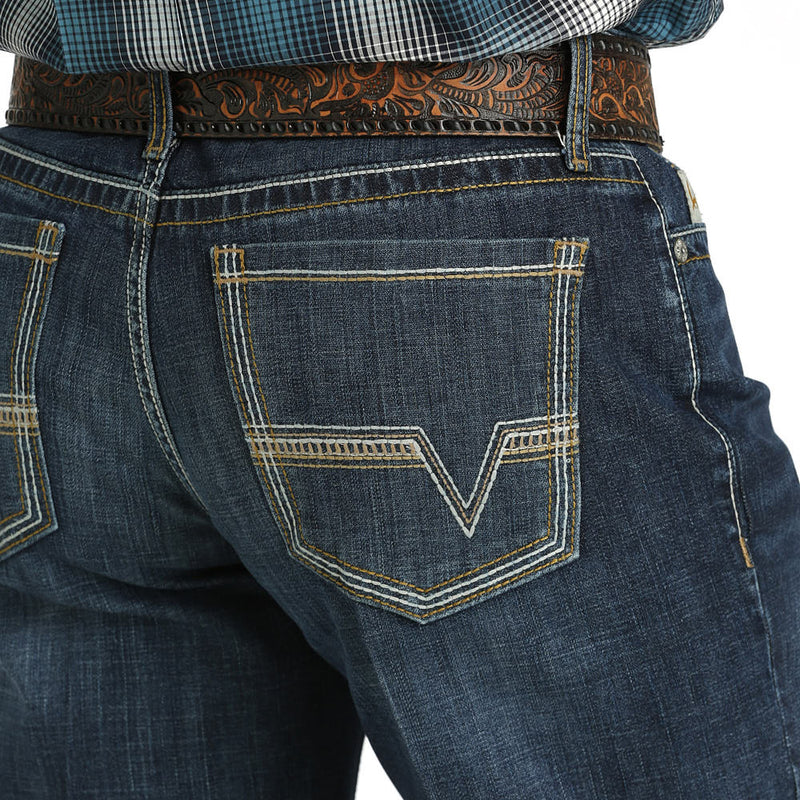 Cinch Men's Grant Performance Brown Stitch Jeans