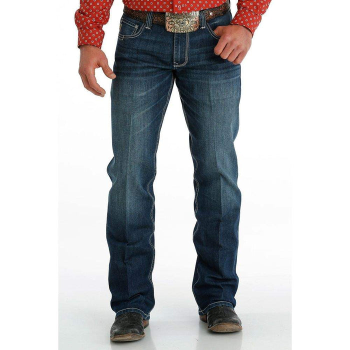 Cinch Men's Carter Dark Stonewash Relaxed Bootcut Jeans