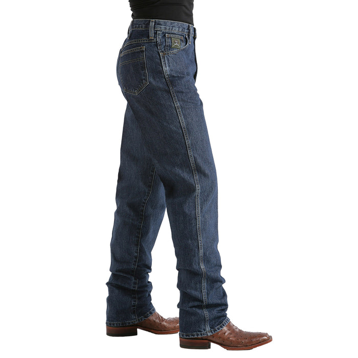 Cinch Men's Green Label Relaxed Fit Dark Stonewash Jeans
