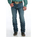 Cinch Men's Performance Silver Label Slim Fit Medium Wash Blue Jeans