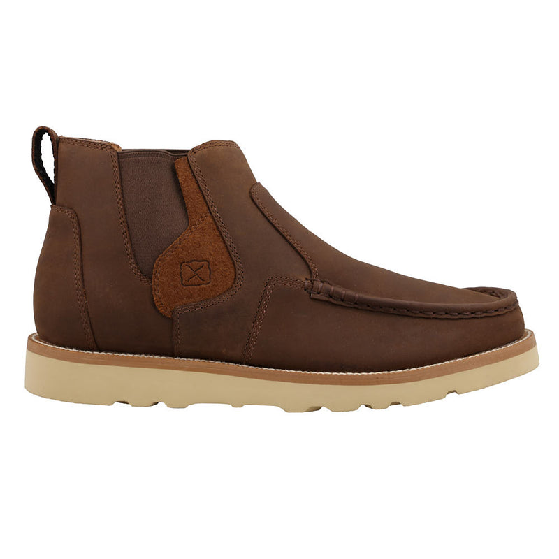 Twisted X Men's Chelsea Rustic Brown 4in Wedge Sole