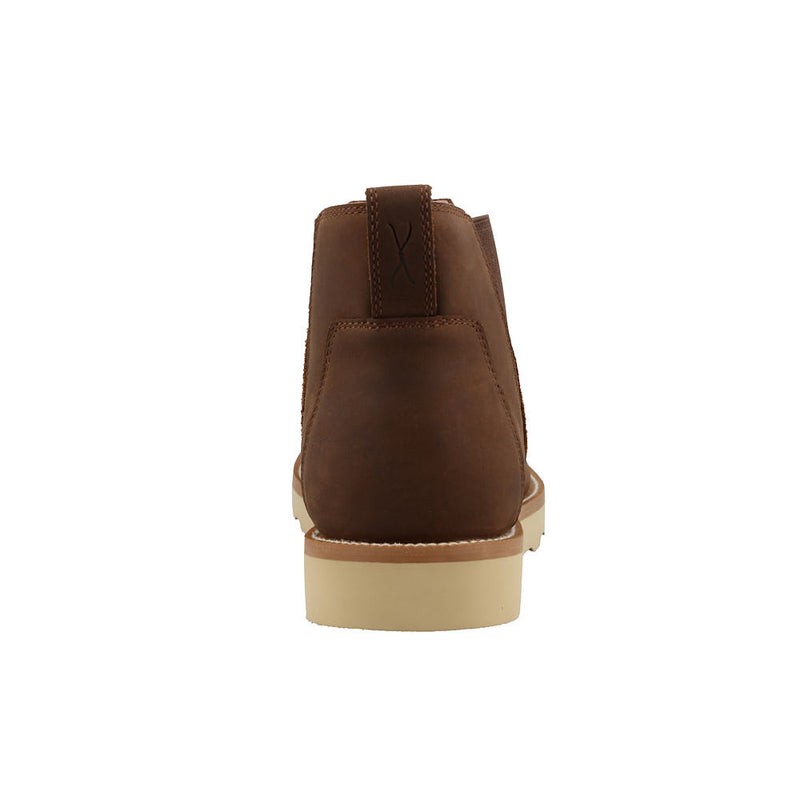 Twisted X Men's Chelsea Rustic Brown 4in Wedge Sole