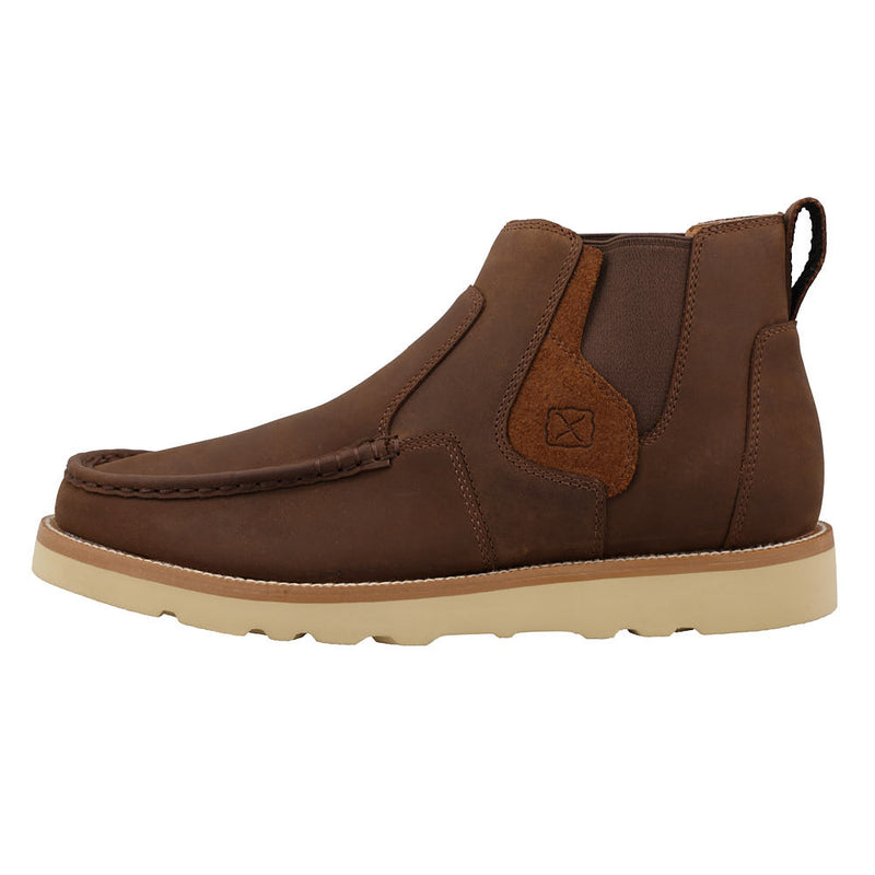 Twisted X Men's Chelsea Rustic Brown 4in Wedge Sole