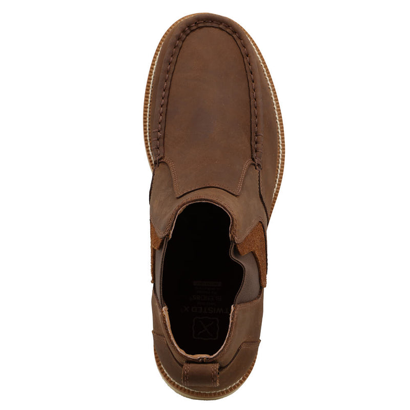 Twisted X Men's Chelsea Rustic Brown 4in Wedge Sole