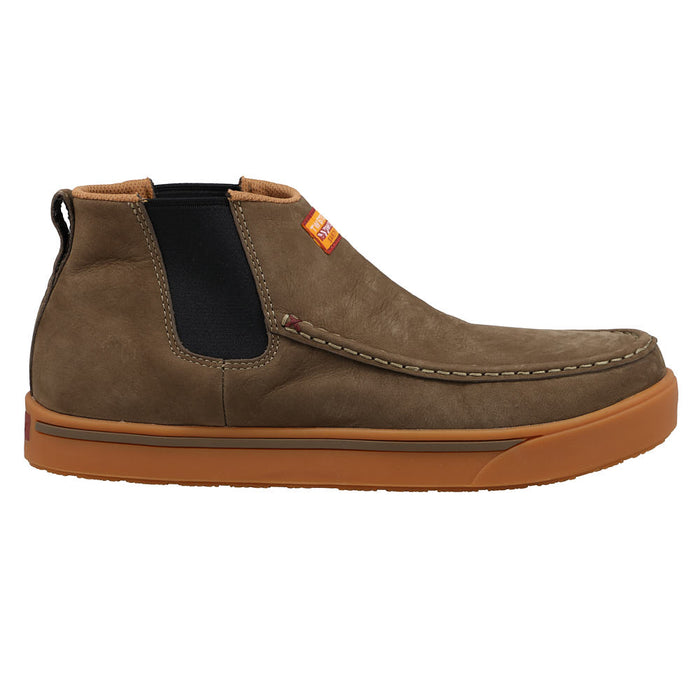 Twisted X Men's Chelsea 4in Brown Nano Round Moc Toe Work Boot