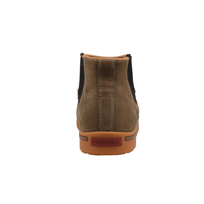 Twisted X Men's Chelsea 4in Brown Nano Round Moc Toe Work Boot