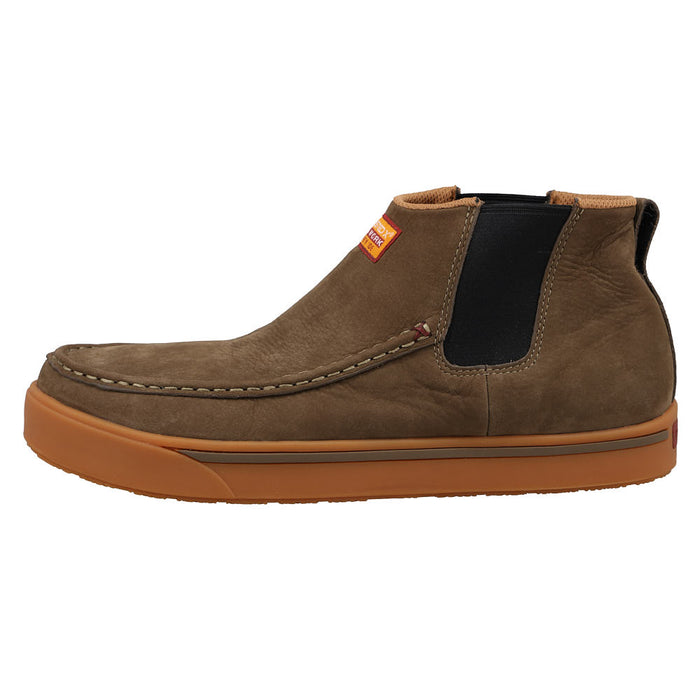 Twisted X Men's Chelsea 4in Brown Nano Round Moc Toe Work Boot