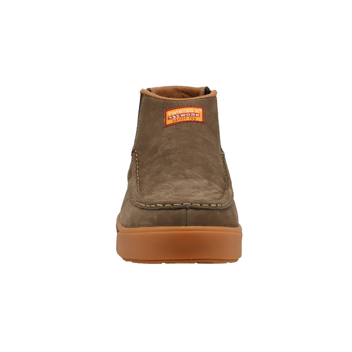 Twisted X Men's Chelsea 4in Brown Nano Round Moc Toe Work Boot