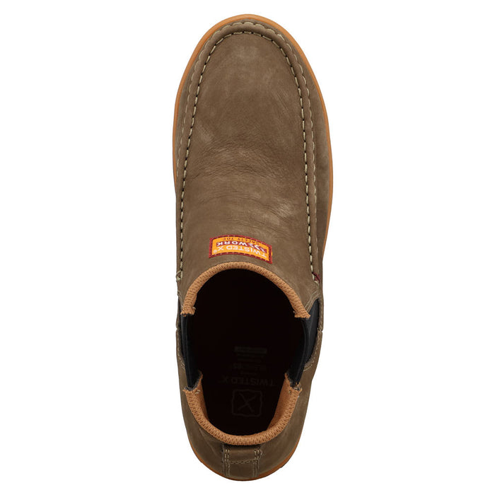 Twisted X Men's Chelsea 4in Brown Nano Round Moc Toe Work Boot