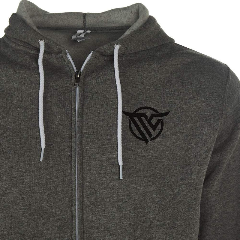 Modern Cowboy Gray Full Zip Hooded Sweatshirt