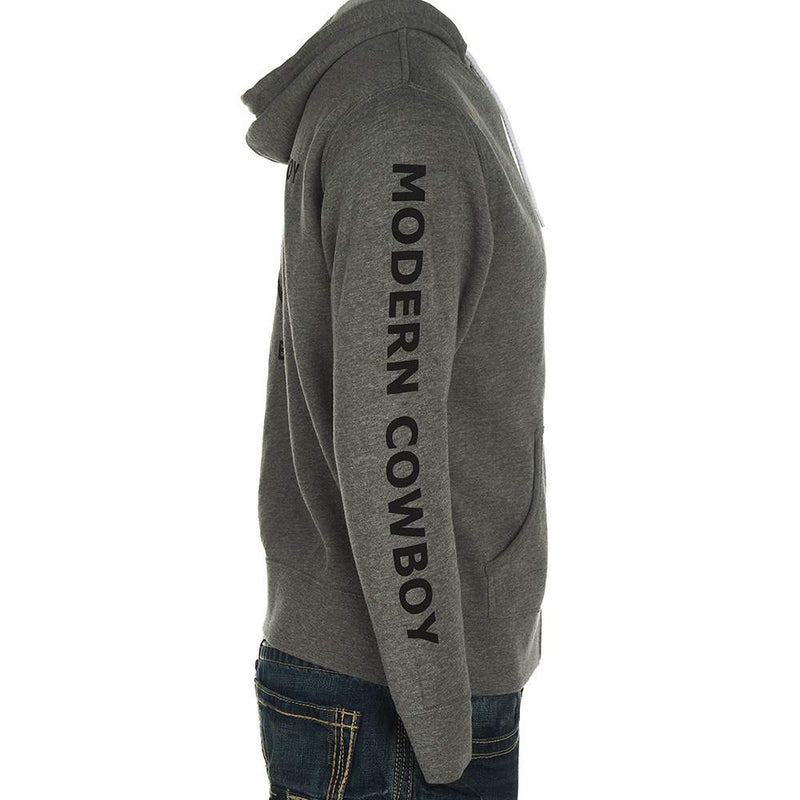 Modern Cowboy Gray Full Zip Hooded Sweatshirt