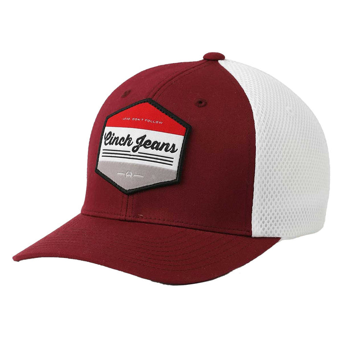 Cinch Men's Burgundy FlexFit Cap