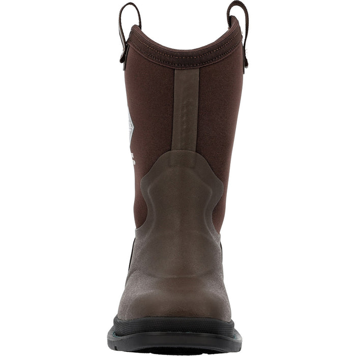 Muck Kid`s Chore Western Dark Brown Square Toe Rubber Boot