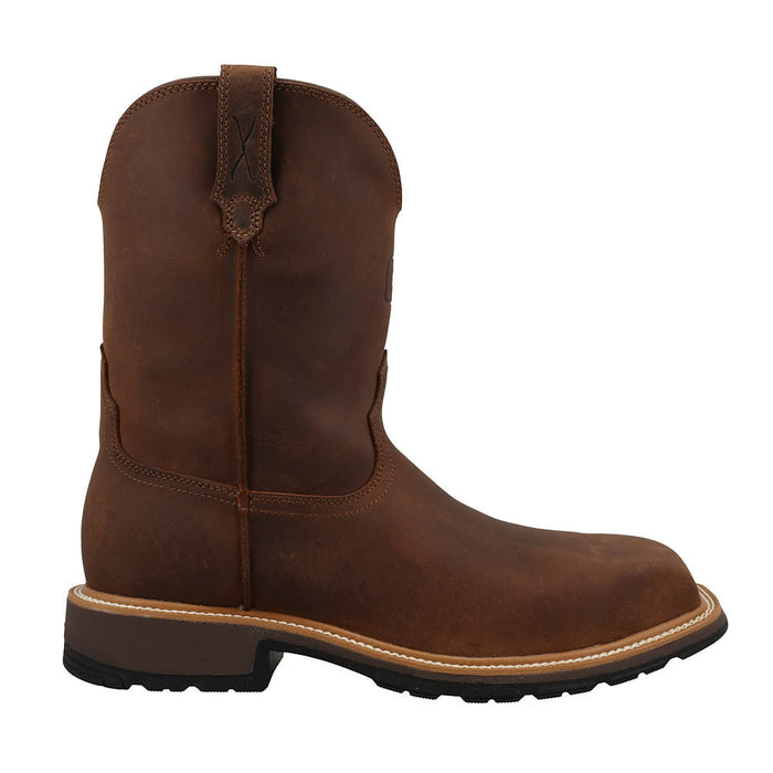 Twisted X Men's 10in Brown Cowboy Nano Square Toe Work Boot
