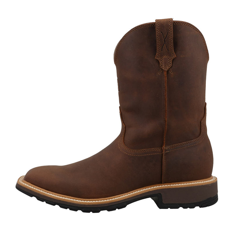 Twisted X Men's 10in Brown Cowboy Soft Square Toe Work Boot