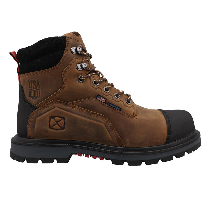 Twisted X Men's Brown Waterproof Nano Toe 6in Work Boot