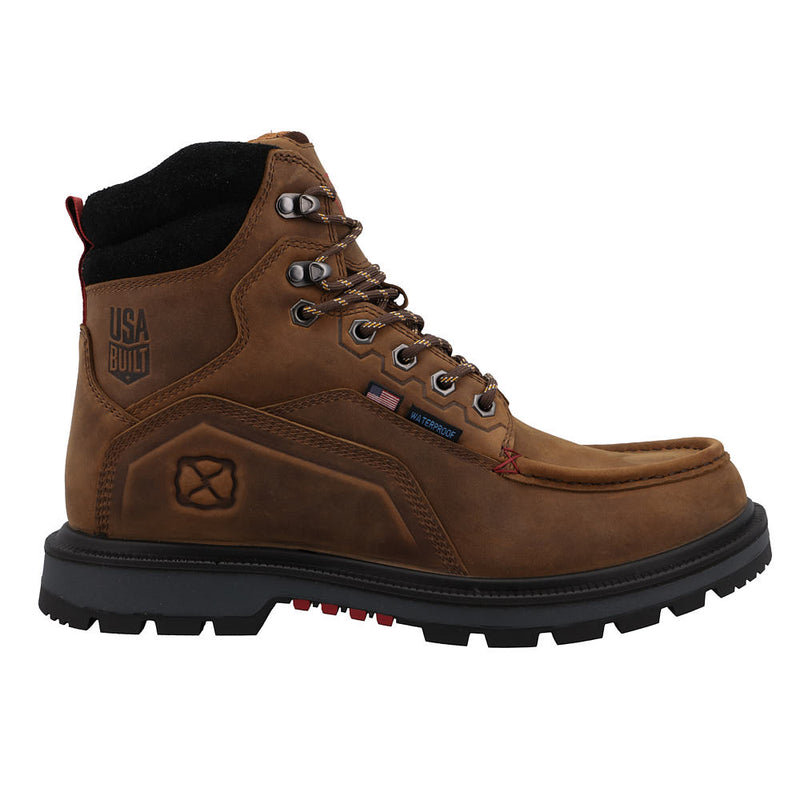 Twisted X Men's 6in Lace Up Brown Round Soft Toe Work Boot