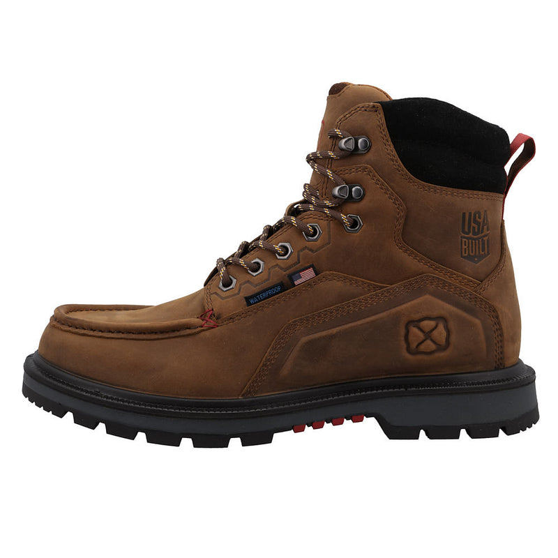 Twisted X Men's 6in Lace Up Brown Round Soft Toe Work Boot