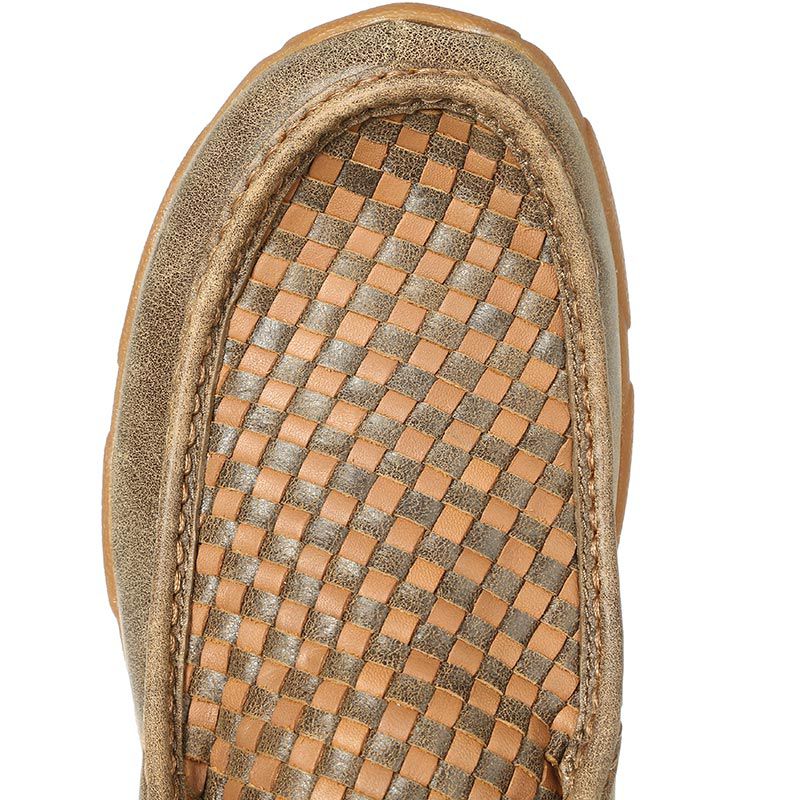 Twisted X Men's Bomber/Tan Patchwork Driving Mocs