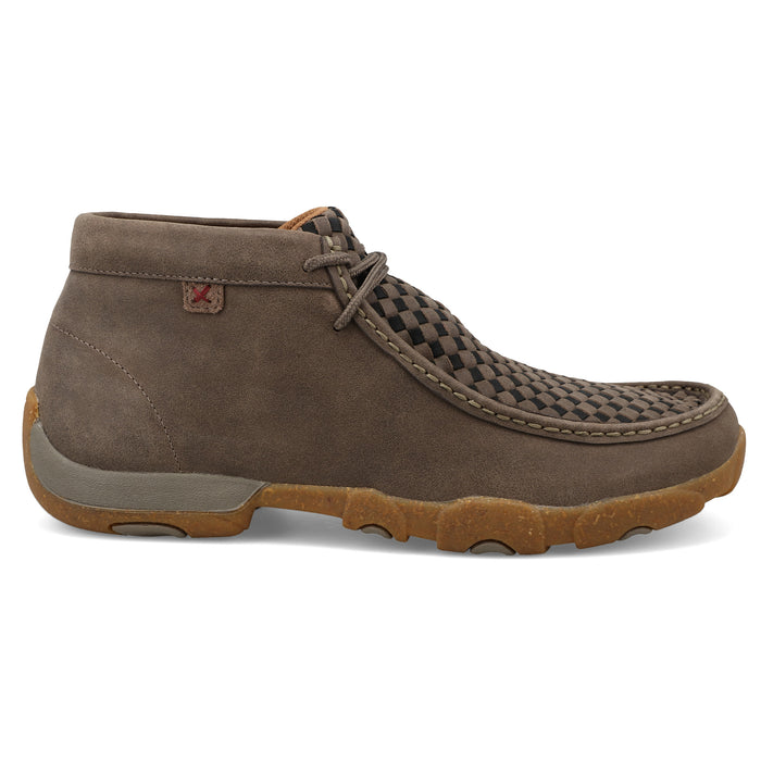 Twisted X Men`s Taupe Grey and Black Basket Weave Chukka