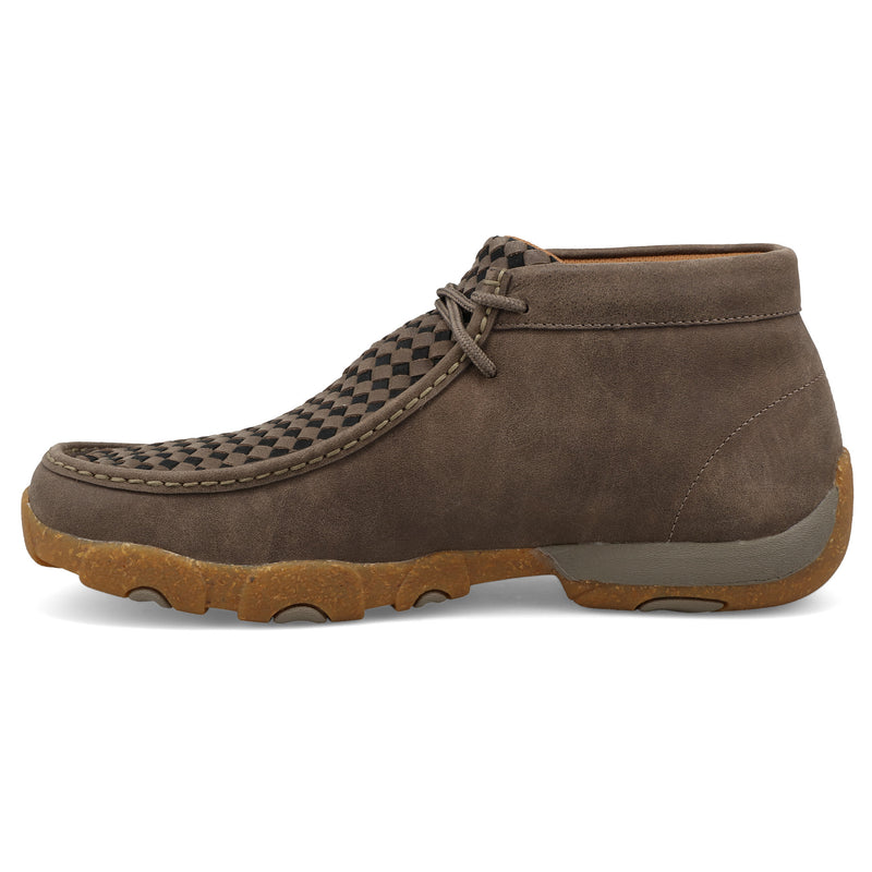 Twisted X Men`s Taupe Grey and Black Basket Weave Chukka