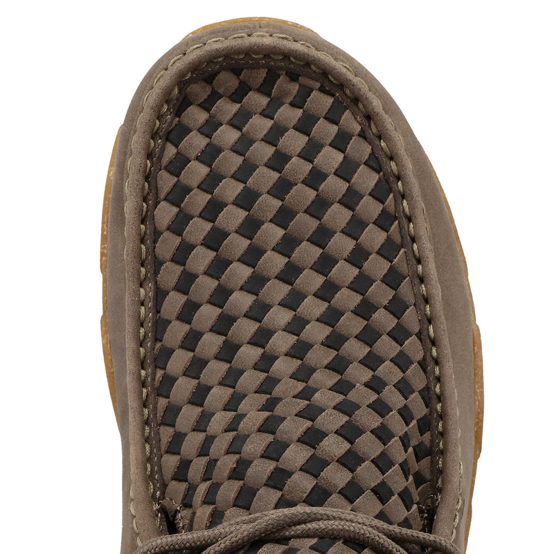 Twisted X Men`s Taupe Grey and Black Basket Weave Chukka