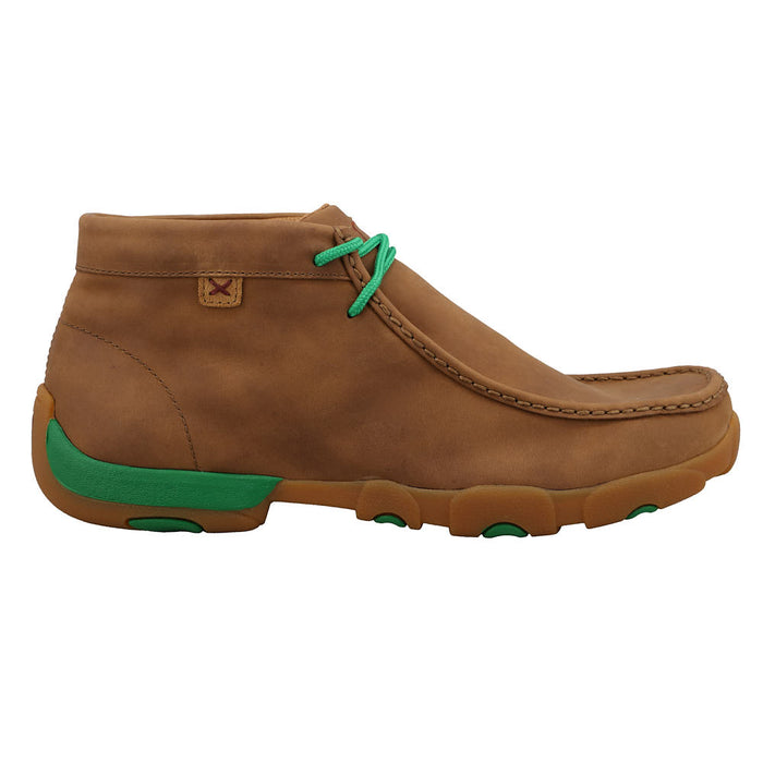 Twisted X Men's Burnt Sand Kelly Green Driving Moc Casual