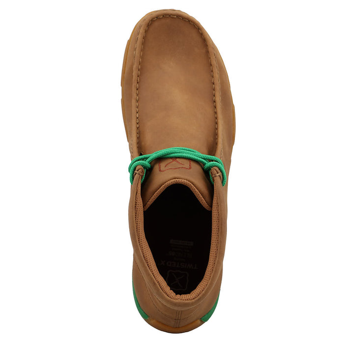 Twisted X Men's Burnt Sand Kelly Green Driving Moc Casual