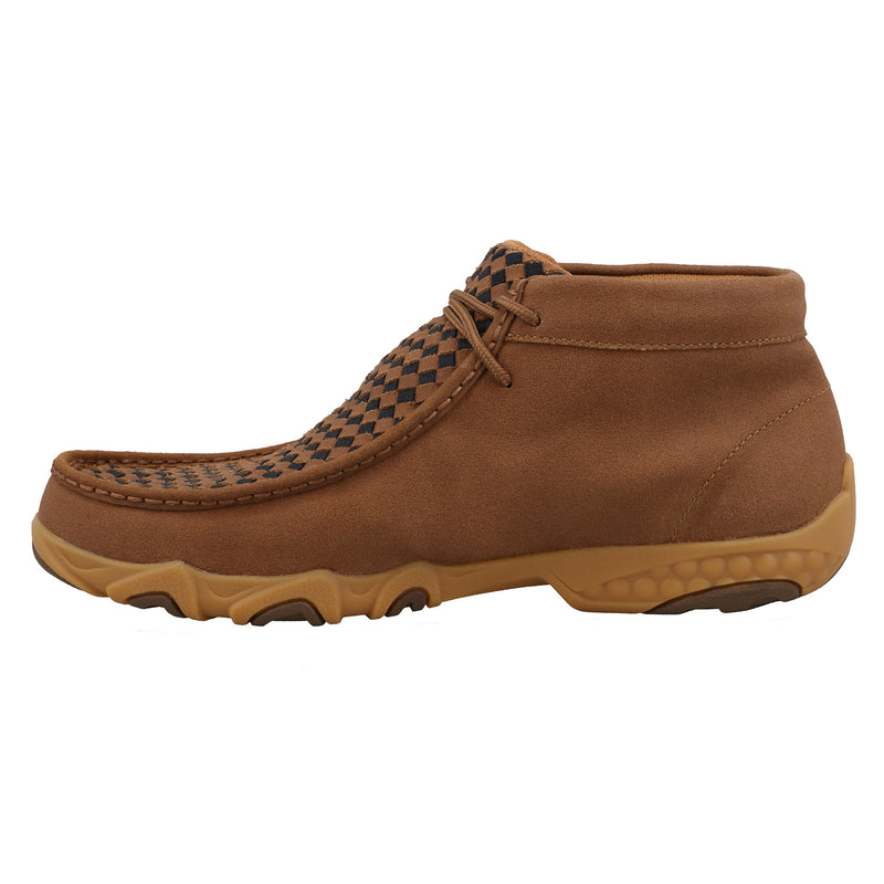 Twisted X Mens Gingerbread/Black Weave Driving Moc