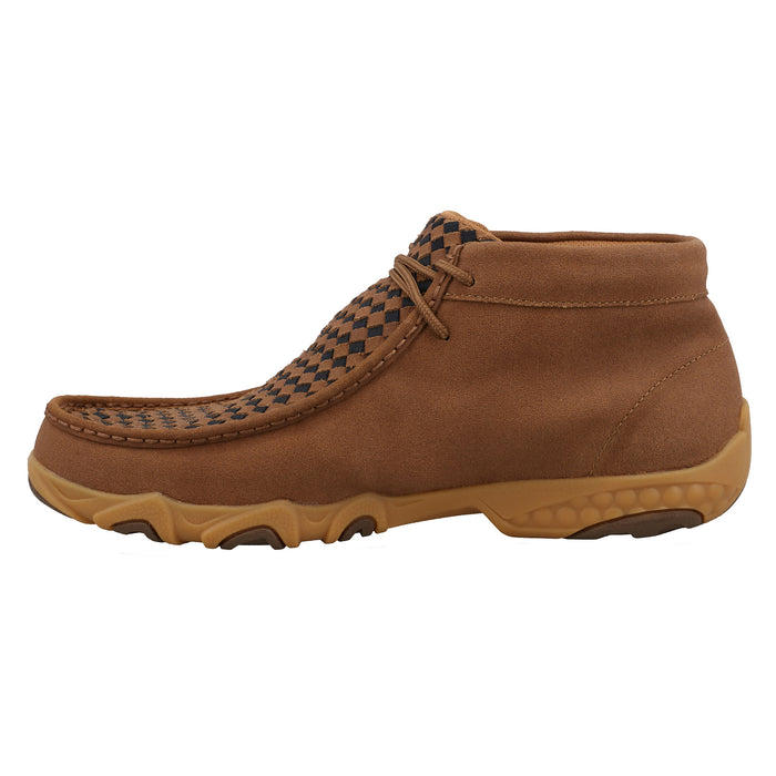 Twisted X Mens Gingerbread/Black Weave Driving Moc