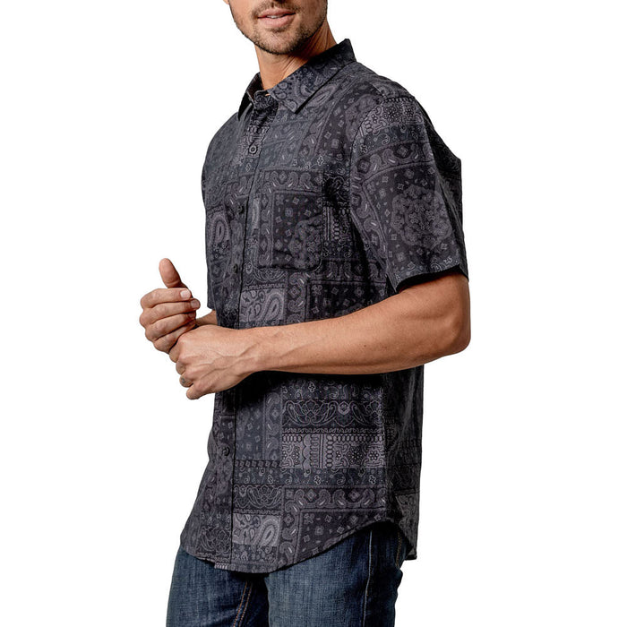 Kimes Ranch Mens Black Barret Button Shirt
