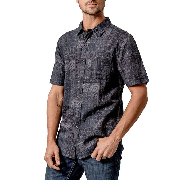Kimes Ranch Mens Black Barret Button Shirt
