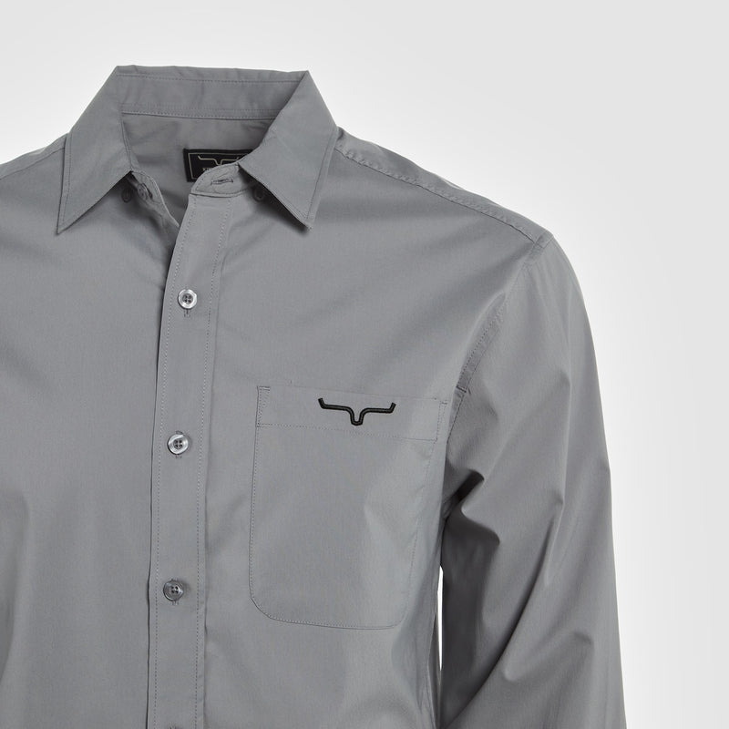 Kimes Ranch Mens Grey Team Long Sleeve Shirt