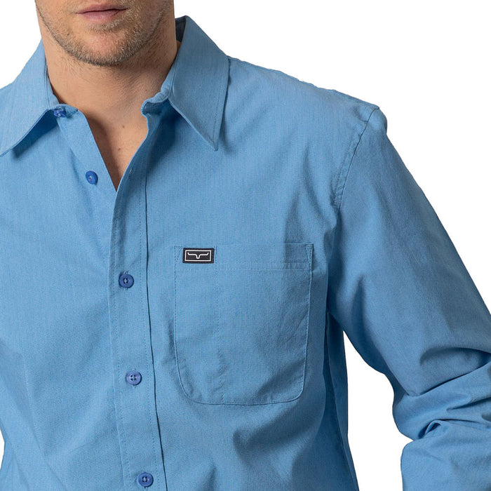 Kimes Ranch Mens Linville Mid Blue Button Shirt