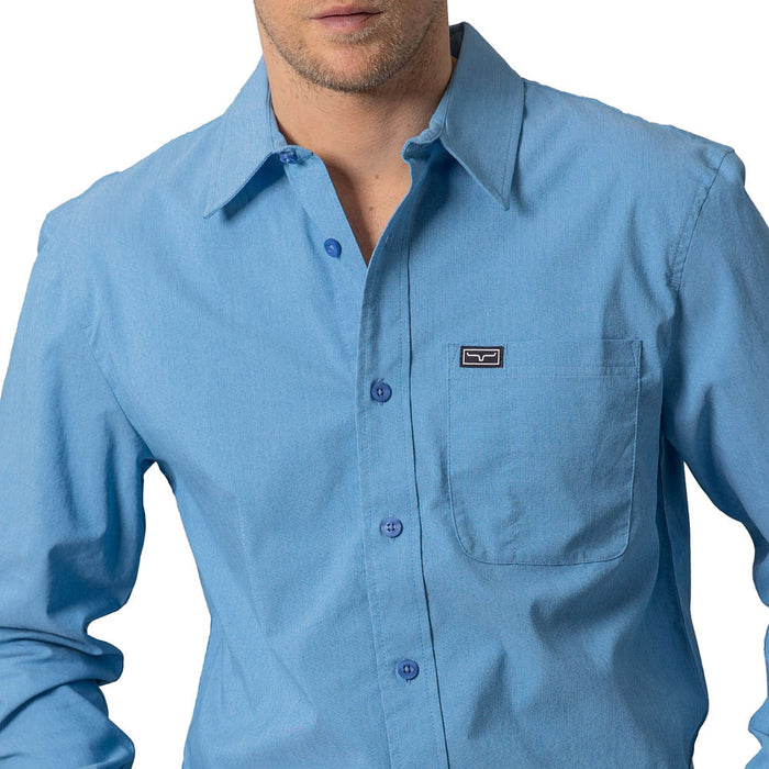 Kimes Ranch Mens Linville Mid Blue Button Shirt