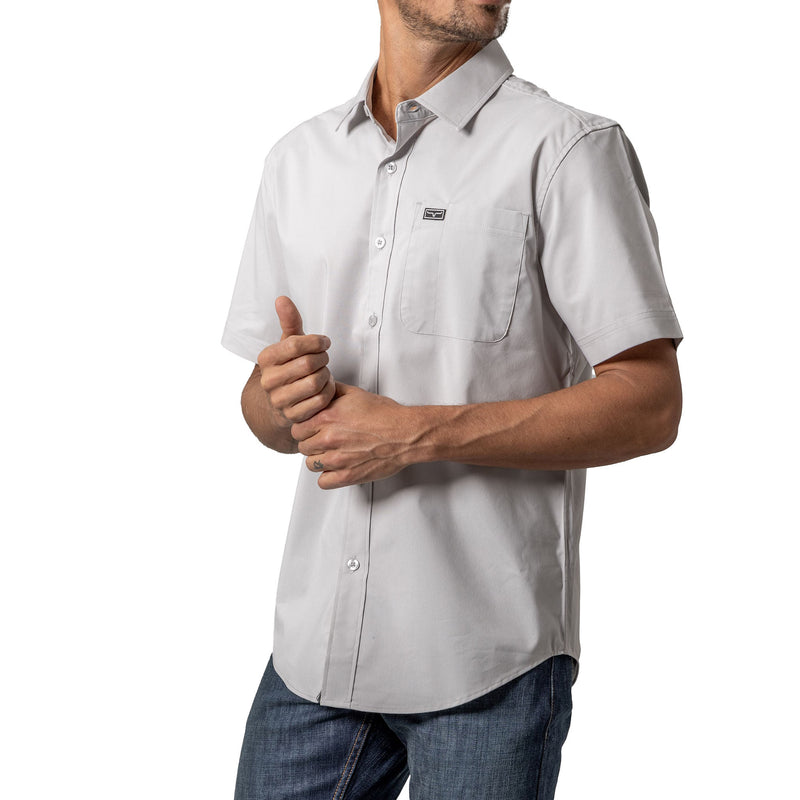 Kimes Ranch Men's Linville Silver White Dress Shirt