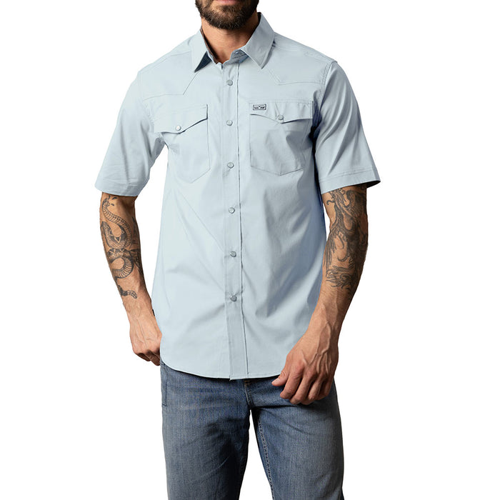 Kimes Ranch Men's Light Blue Rio Short Sleeve Shirt