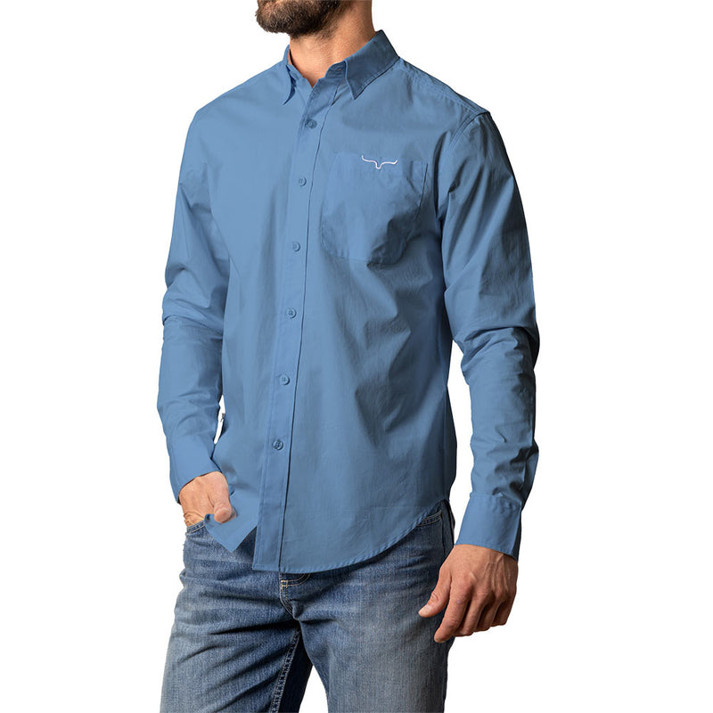 Kimes Ranch Men's Carbon Blue Team Shirt