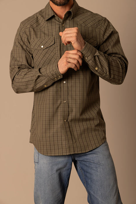 Kimes Ranch Men's Army Smalls Button Shirt