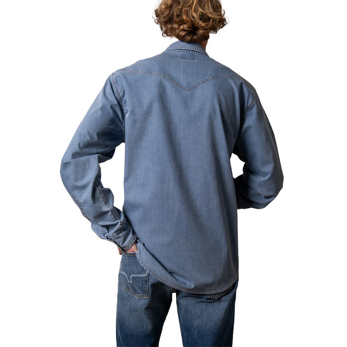 Kimes Ranch Men's Denim Cleavon Long Sleeve Snap Shirt